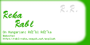 reka rabl business card